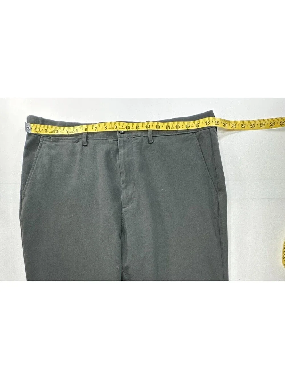 J Crew Stretch Straight Flat Front Chinos Green Mens 36/34